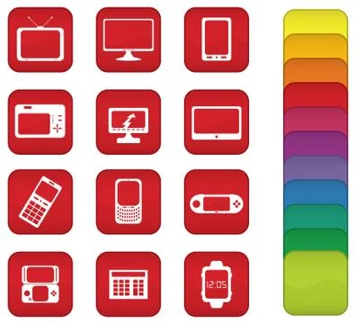 Screen Icons Stock Photos