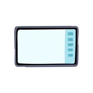 Screen interactive smartboard cartoon vector illustration Illustrazione stock