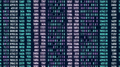 Screen, interface, binary code, data, machine code. Stock Footage 326320151