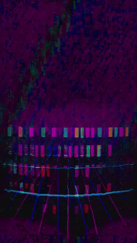 Screen interference glitch Vertical 5s overlay background 4K Stock Footage 330087880