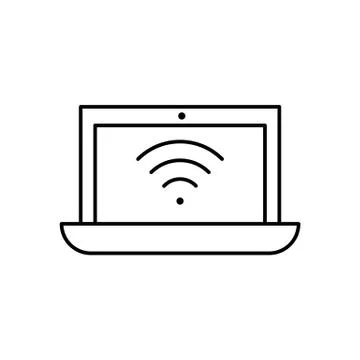 Screen, laptop, computer line icon. elements of airport, travel illustration 스톡 일러스트