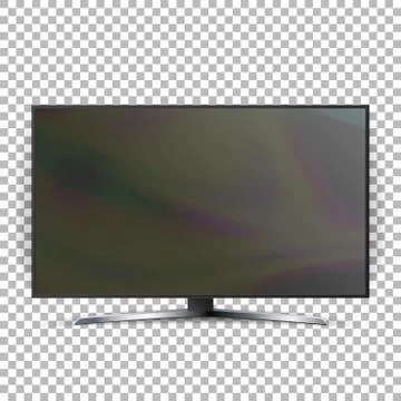 Screen Lcd Plasma Vector Isolated On Checkered Background Stock Illustration