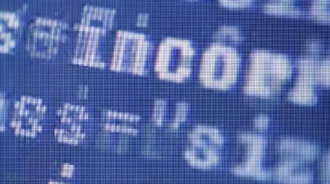 Screen letter and number code sequence concept Stock Footage 68528654