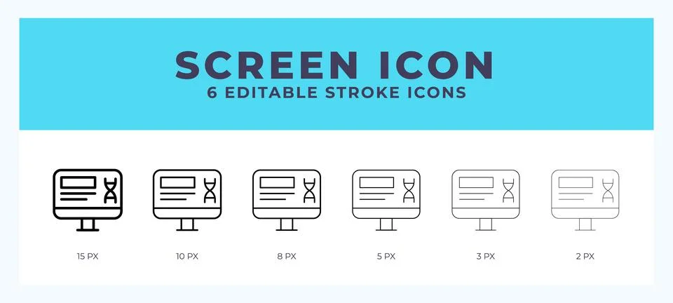 Screen line icon. Thin line. Bold line. Vector illustration. 스톡 일러스트