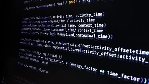 Screen with lines of code and charts. Stock Footage 316167657