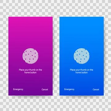 Screen lock authentication password smartphone background template. Illustrat Illustrazione stock