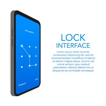 Screen lock authentication password smartphone background template. Illustrat イラスト素材