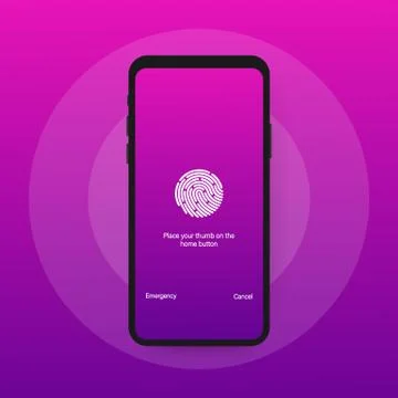 Screen lock authentication password smartphone background template. Illustrat Stock Illustration