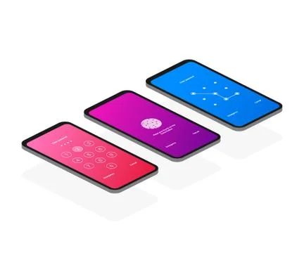 Screen lock authentication password smartphone background template. Illustrat Illustrazione stock