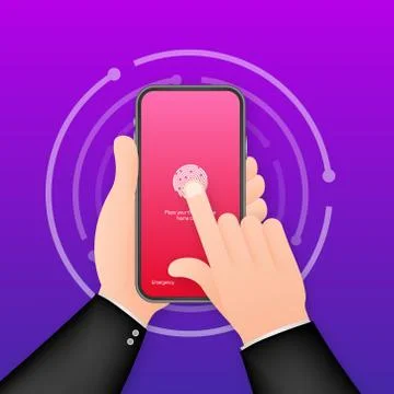 Screen lock authentication password smartphone background template. Illustration Illustrazione stock