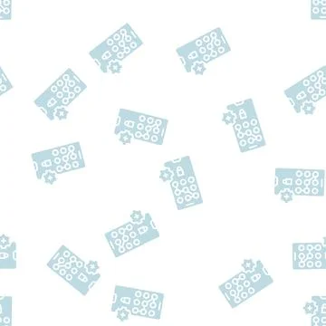 Screen lock password glyph seamless pattern Stock Illustration