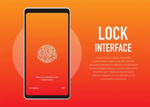 Screen Lock. PInterface for lock screen or enter password pages. Vector illus 스톡 일러스트