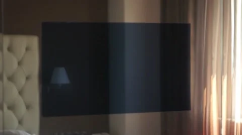 Screen in the Mirror Stock Footage 52554193