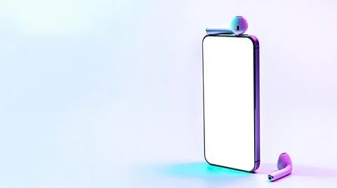 Screen mockup. Mobile smartphone technology blank screen. Mock up smart phone Stock Photos