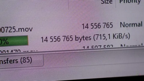 Screen of a modern computer on which the loading or unloading of files Stock Footage 117171288