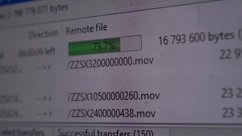 Screen of a modern computer on which the loading or unloading of files Stock Footage 117171308