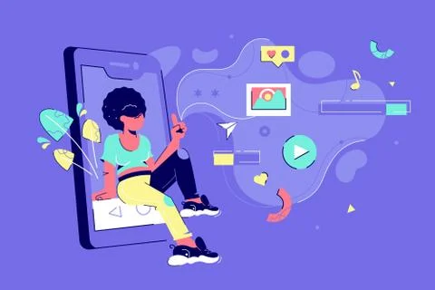 Screen of modern smartphone Stock Illustration