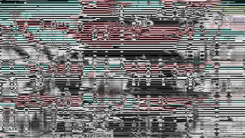 Screen Noise Grid Scan Lines Flow Digital Abstract Background Video stock 125045434