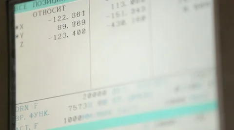 Screen with numbers programmable machine Stock Footage 57771074