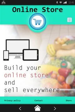 Screen of an online store Stock Illustration