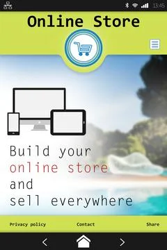 Screen of an online store Stock Illustration