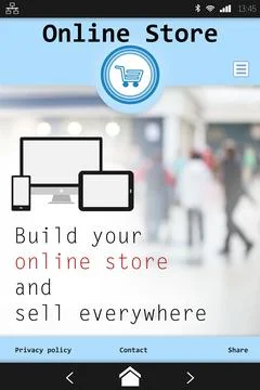 Screen of an online store Stock Illustration