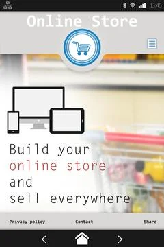 Screen of an online store Illustrazione stock