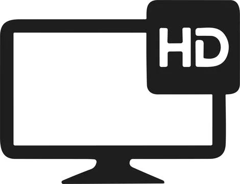 Screen or LCD or TV video resolution icon. Monitor size symbol. HD, screen .. Stock Illustration