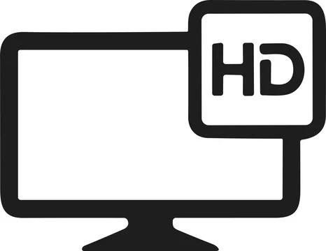 Screen or LCD or TV video resolution icon. Monitor size symbol. HD, screen .. Stock Illustration