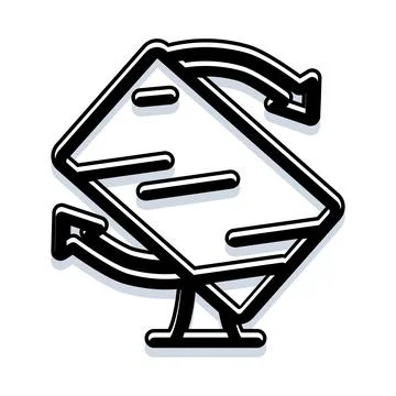 Screen orientation rotation arrows with mobile device icon Stock Illustration