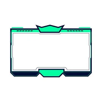 Screen overlay for live streamers vector illustration. Gaming frame overlay d Illustrazione stock