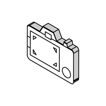 Screen photo camera gadget isometric icon vector illustration 스톡 일러스트