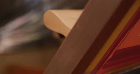 Screen printer spins screen holder for tee shirt printing 2 Stock Footage 248324397