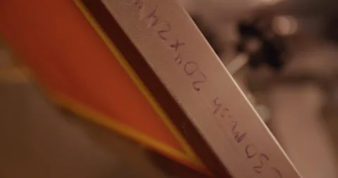 Screen printer spins screen holder for tee shirt printing 3 Stock Footage 248324420