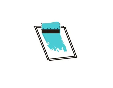 Screen printing Flat Icon on white background in vector illustration Stock Illustration