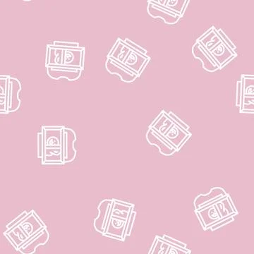 Screen printing line vector seamless pattern 스톡 일러스트