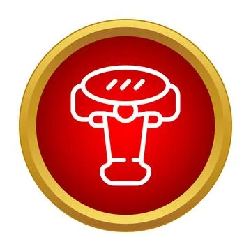 Screen printing machine icon depicting apparel manufacturing process Stock Illustration