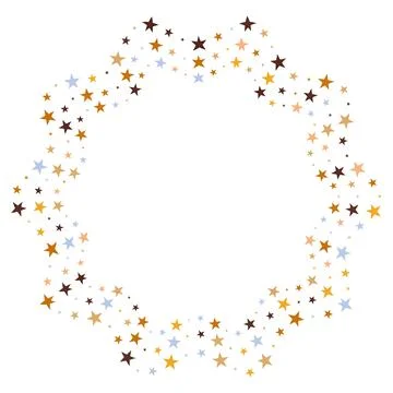 Screen printing pattern with stars. Radiant frame.  Stock Illustration