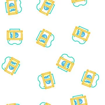 Screen printing vector seamless pattern Stockillustratie