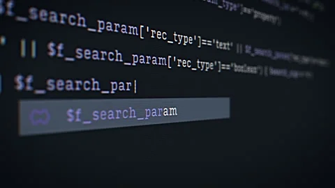 Screen with Programming Language Code Stock Footage 300989669