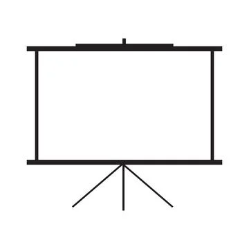 Screen projector presentation board icon vector illustration isolated on whit 스톡 일러스트