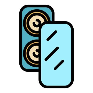 Screen protector icon color outline vector Illustrazione stock