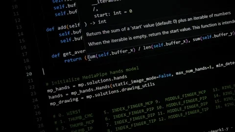 On-screen Python Coding Session | Some programmer activity Stock Footage 291625339