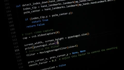 On-screen Python Coding Session | Some programmer activity Stock Footage 291625394