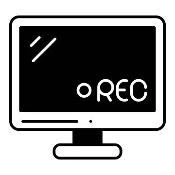 Screen Record Dualtone Icon Stock Illustration