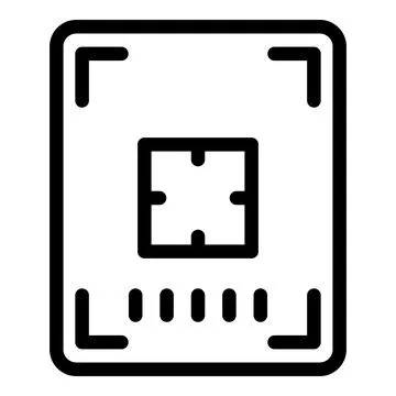 Screen record frame icon, outline style Stock Illustration