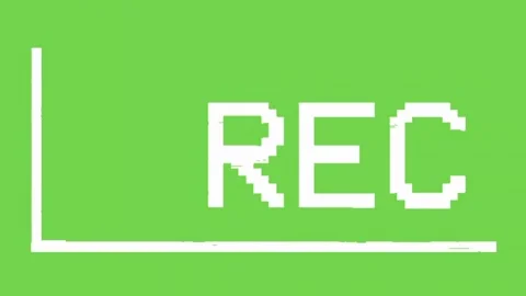 Screen recorder animation isolated on green screen Stock Footage 300074769