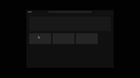 Screen recording of mouse cursor clicking on dark website UI Stock Footage 346539957