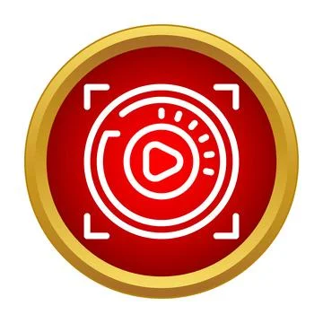 Screen recording play button user interface icon Stockillustratie