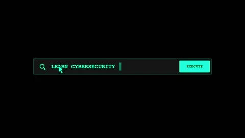 Screen recording of typing search query for cybersecurity learning Stock-Footage 346539959